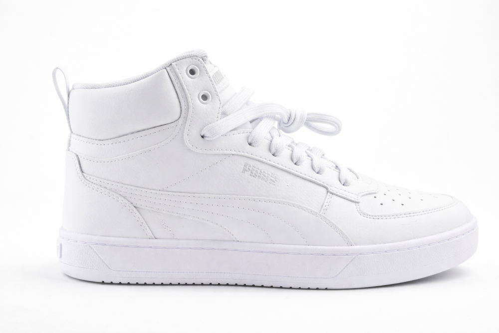 Sleek white Puma high-top sneaker